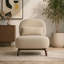 Fauteuil d'appoint Mid-Century de 28 pouces de largeur avec base et coussin pour petit espace-1454929567