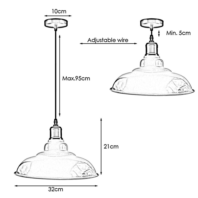Quinnesec 1 - Light Dome Pendant, Orange