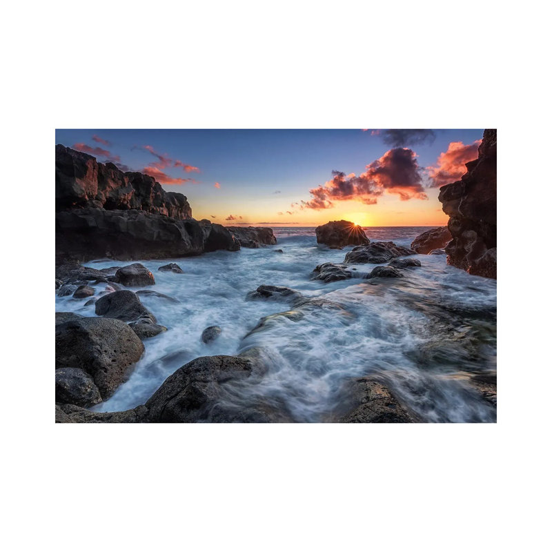 Sunstars Rocks by Miguel Pascual - Wrapped Canvas Print