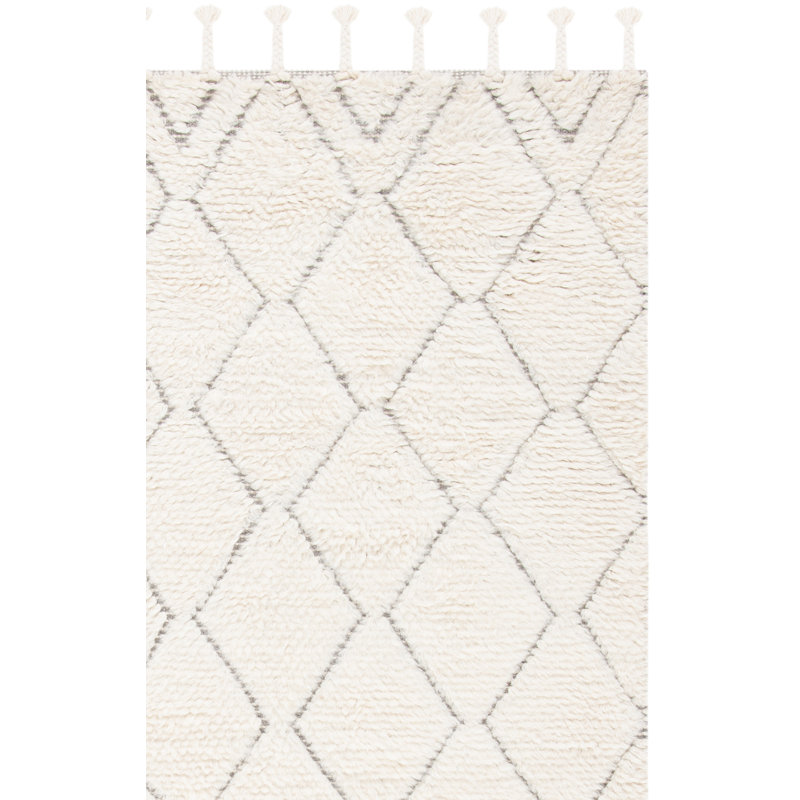 Casablanca Hand Woven Wool Geometric Rug, Square 7'