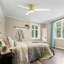 Ventilateurs de plafond de 52 pouces avec lumières, ventilateur de plafond à profil bas avec lumière, ventilateur de plafond encastré avec télécommande, ventilateur de plafond pour chambre à coucher, 6 vitesses, 3 pales réversibles-108808734-108808728