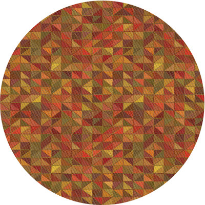 Tapis jaune à motif géométrique Kohlmeier