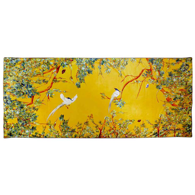 Chinoiserie Yellow Bed Runner