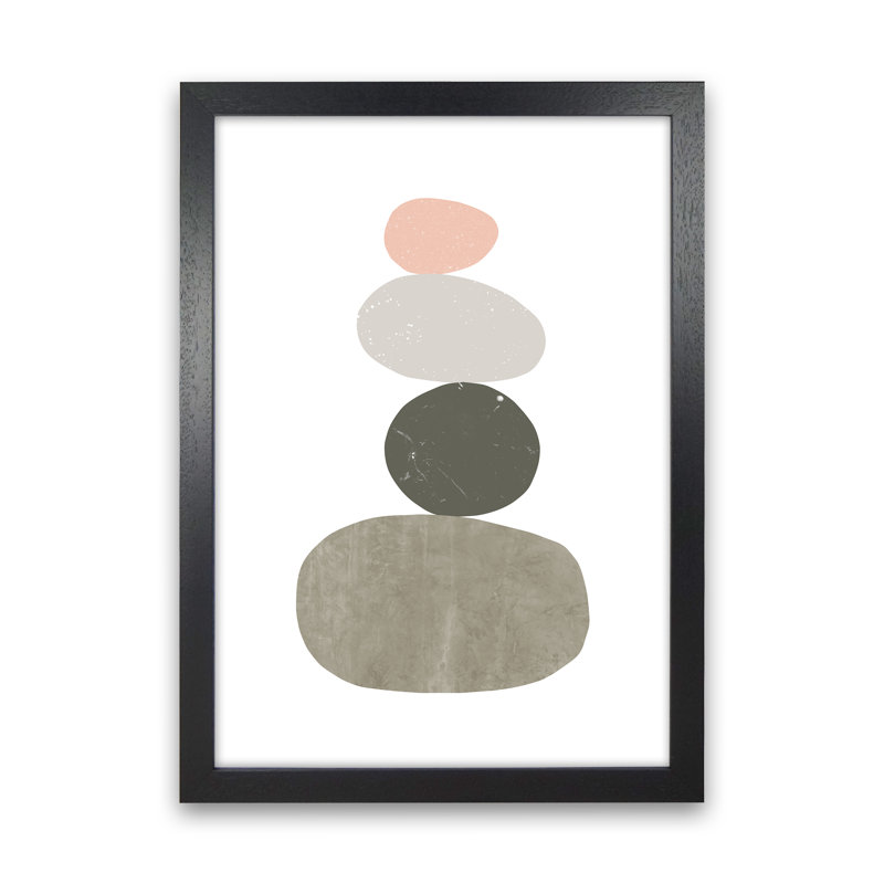 Pebbles I - Print, Black Framed, 88cm H x 64cm W x 3cm D