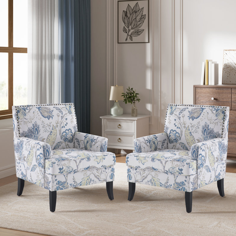 Fauteuil Kreitzer, 100 % polyester bleu