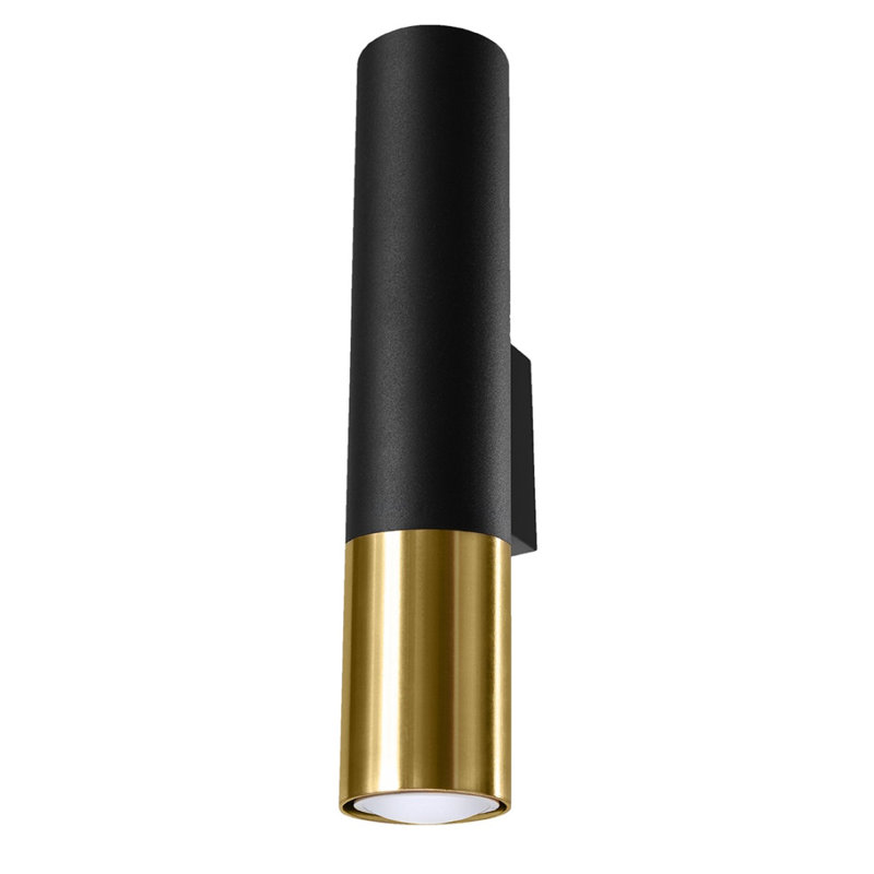 Alira Flush Mounted Sconce, Black/Gold