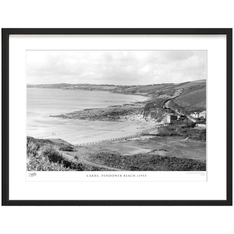 Carne, Pendower Beach C1955 - Single Picture Frame Print, 28cm H x 36cm W x 2.3cm D