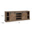 Meuble télé 85 po, sans assemblage, fini, 6 tablettes, pouvant accueillir jusqu'à 95 po de style rustique d'apparence rustique avec assemblage requis, style