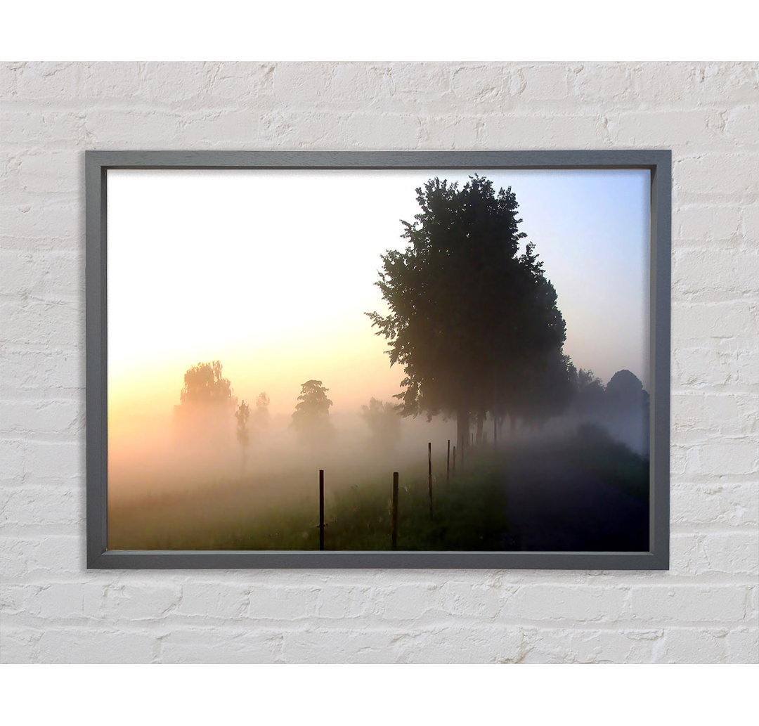 Mist In The English Countryside - Einzelner Bilderrahmen Kunstdrucke auf Leinwand