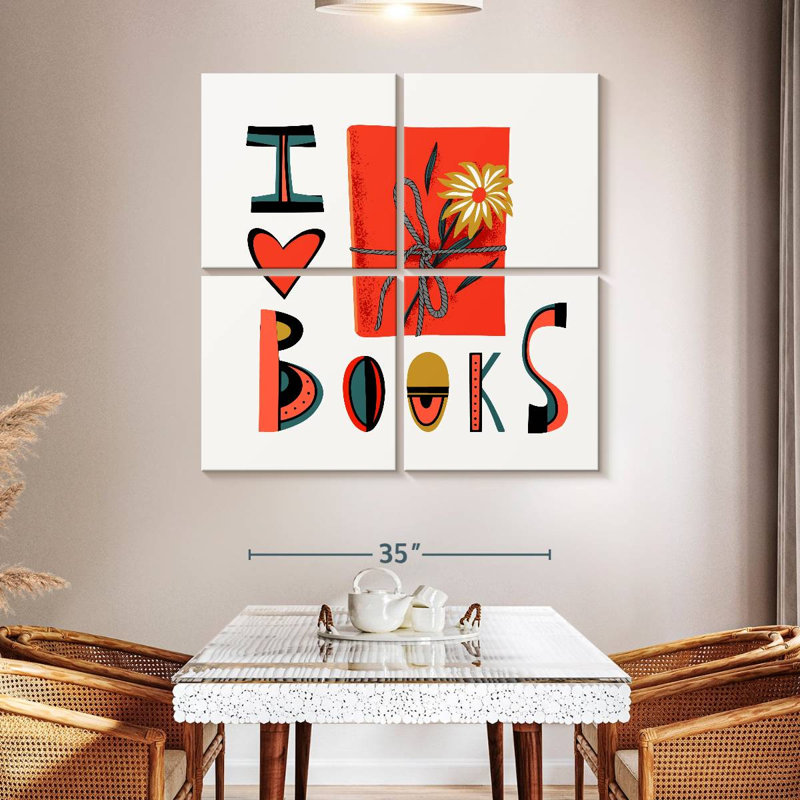 Senne - J'aime les livres, H 45 po x l 45 po