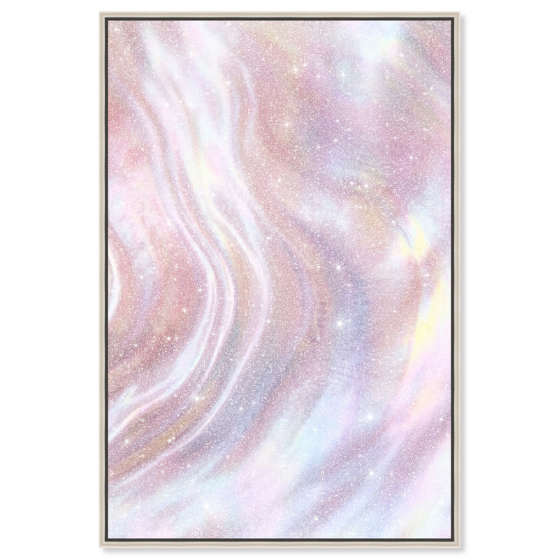 Iridescent Wave Print by Oliver Gal, 16"H x 11"W, Silver Floater Frame