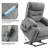 Cayrn Modern Dual Motor Oversized Massage Lift Recliner Chair with Heating-102303800