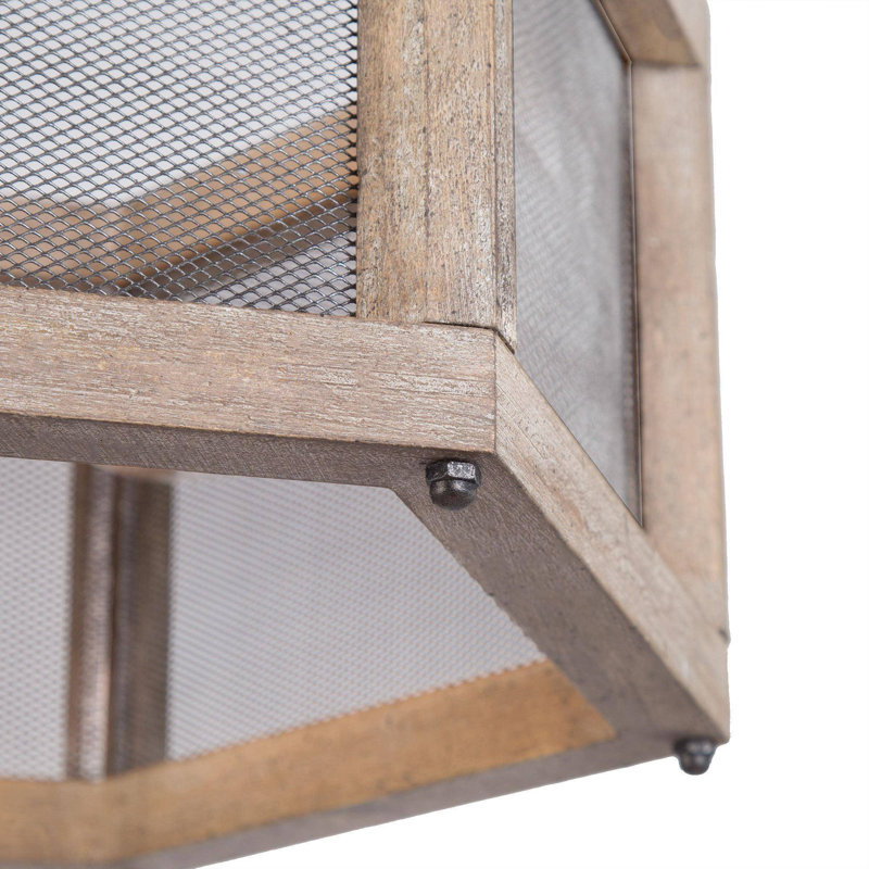 Luminaire suspendu en fer-bois industriel rustique à 3 lumières Rustic