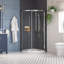 Ensemble de douche ronde réversible avec cadre Breeze l 40,08 po x P 40,08 po x H 76,97 po Breeze-117444998