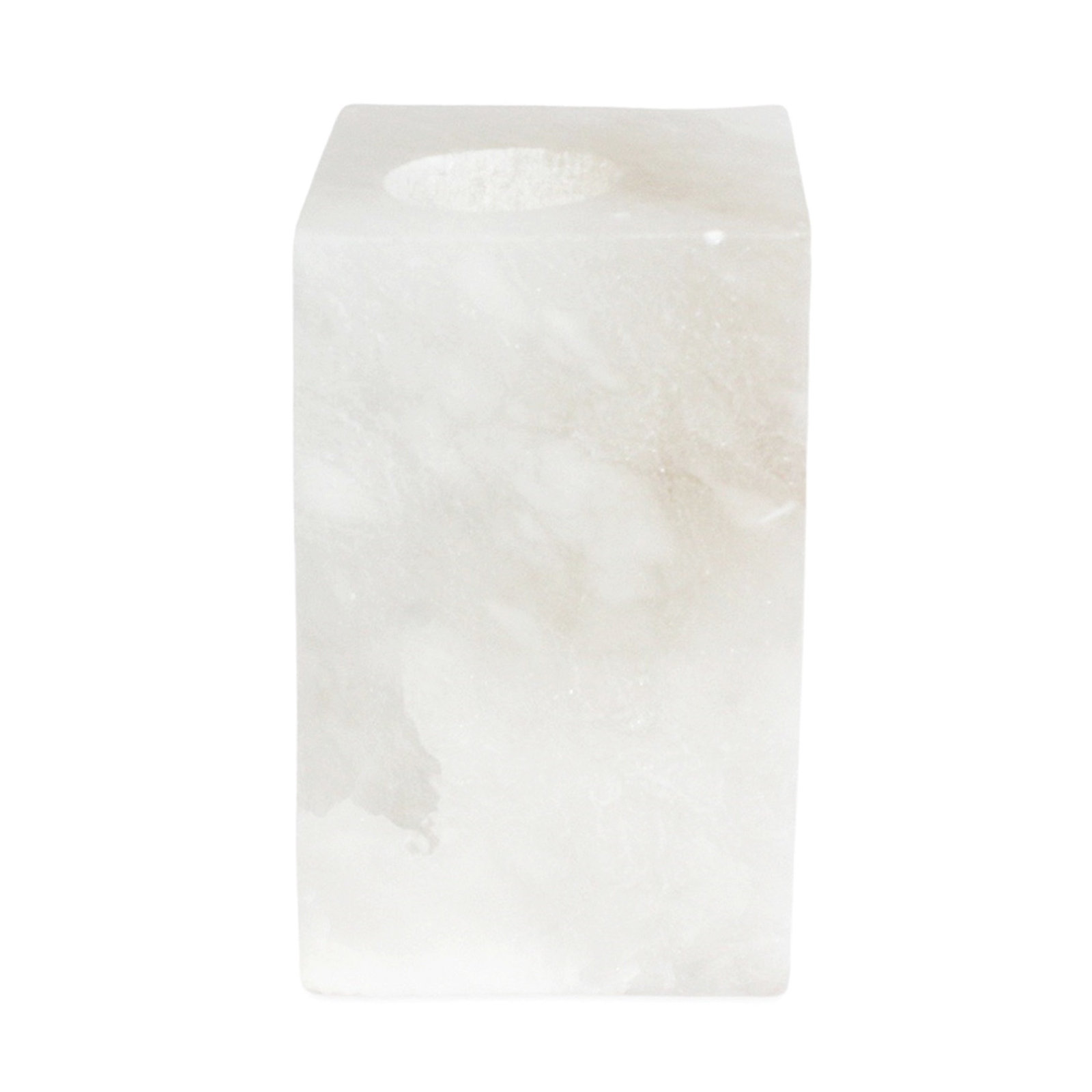 Alabaster T-Lite Candle Holder, 6" H x 3.5" W x 3.5" D
