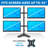 Mount-It Quad Monitor Stand | Height Adjustable Standing 4 Screen Mount Fits Monitors Up to 32 in.