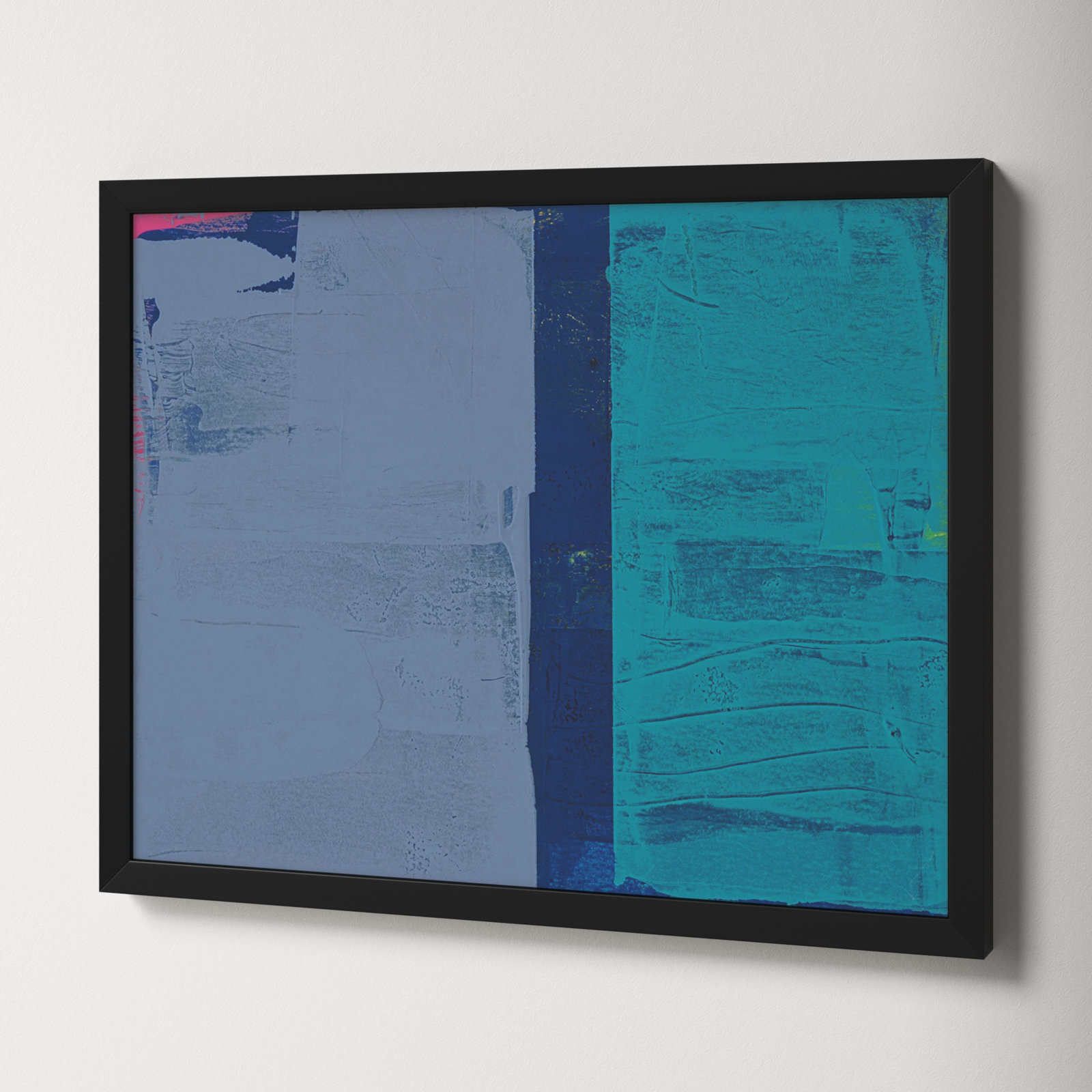 Bold in Blue "Bold in Blue 2" Print, Black Framed, 20" H x 25" W x 1.25" D