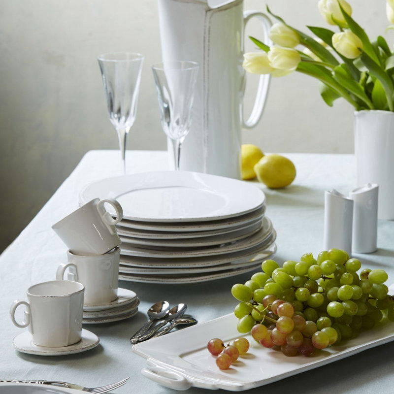Lastra Handmade Dinner Plate, White