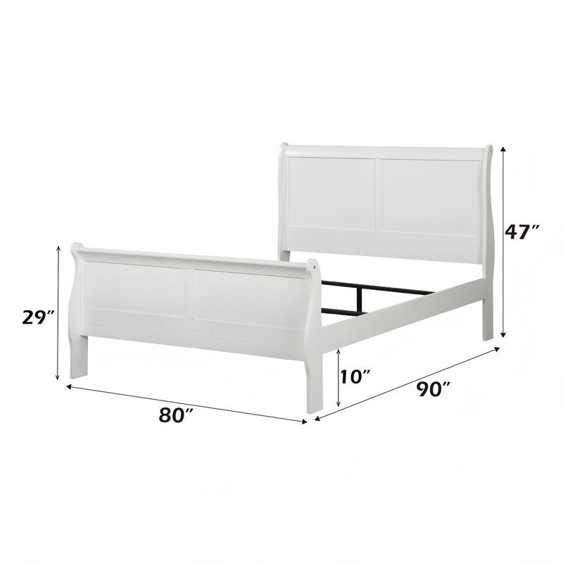 Très grand lit-bateau classique blanc