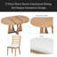 Ensemble de salle à manger 5 pièces à motif géométrique rétro, 1 table extensible avec une rallonge de 16 pouces et 4 chaises rembourrées idéales pour la salle à manger et la cuisine-106632634-106632635