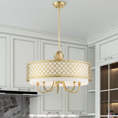 Mance 6 - Light Dimmable Drum Chandelier