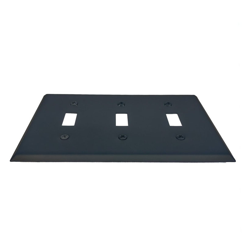 No Subject 3 - Gang Toggle Light Switch Standard Wall Plate
