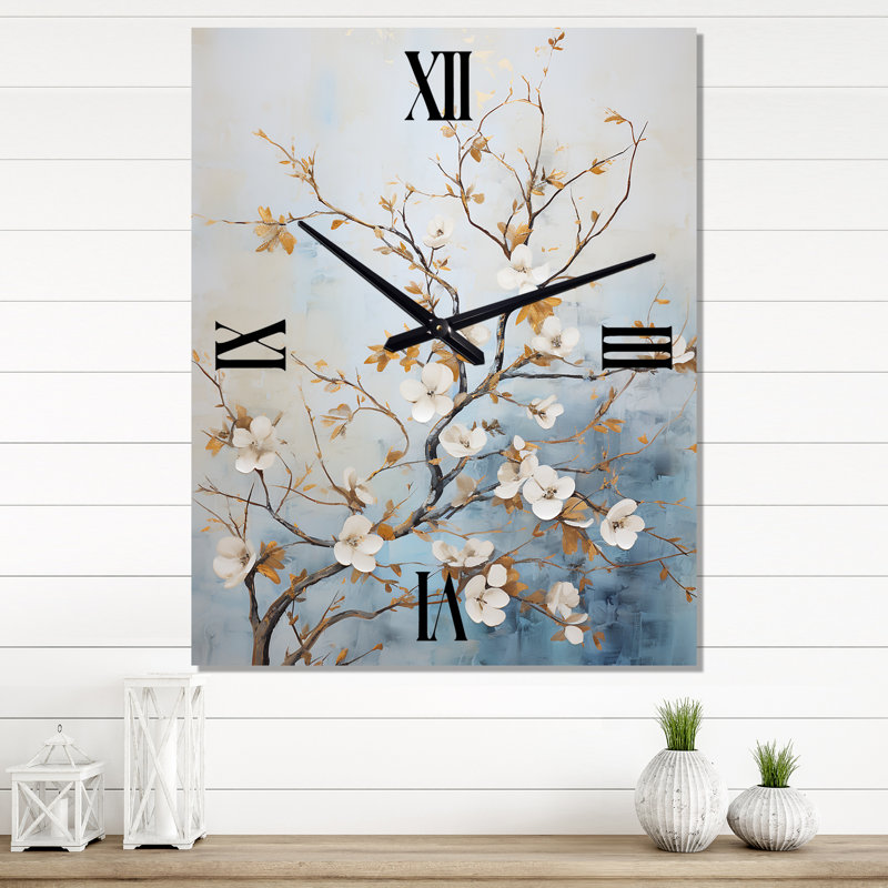 Drewett - Horloge murale surdimensionnée en cornouiller, Grand