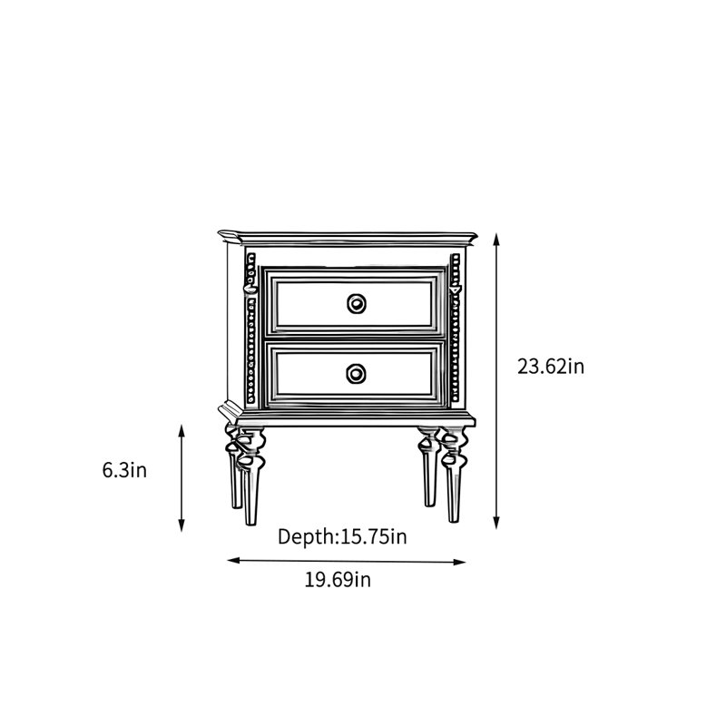 Armoire de chevet rétro