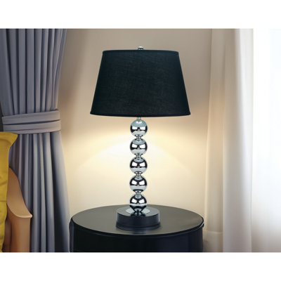 Lampe de table moderne et élégante avec sphères réfléchissantes qui attirent le regard (ampoule non incluse)