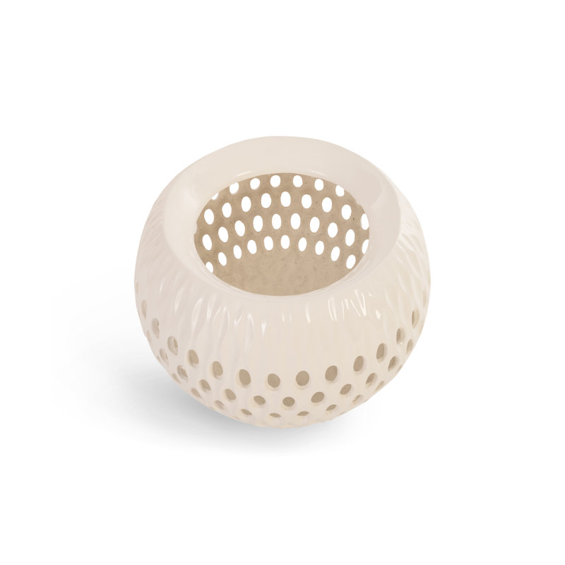 Outdoor Breathe Resin Composite Pot Planter, White