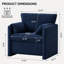 Fauteuil d'appoint surdimensionné en chenille 32,7 po-802451603