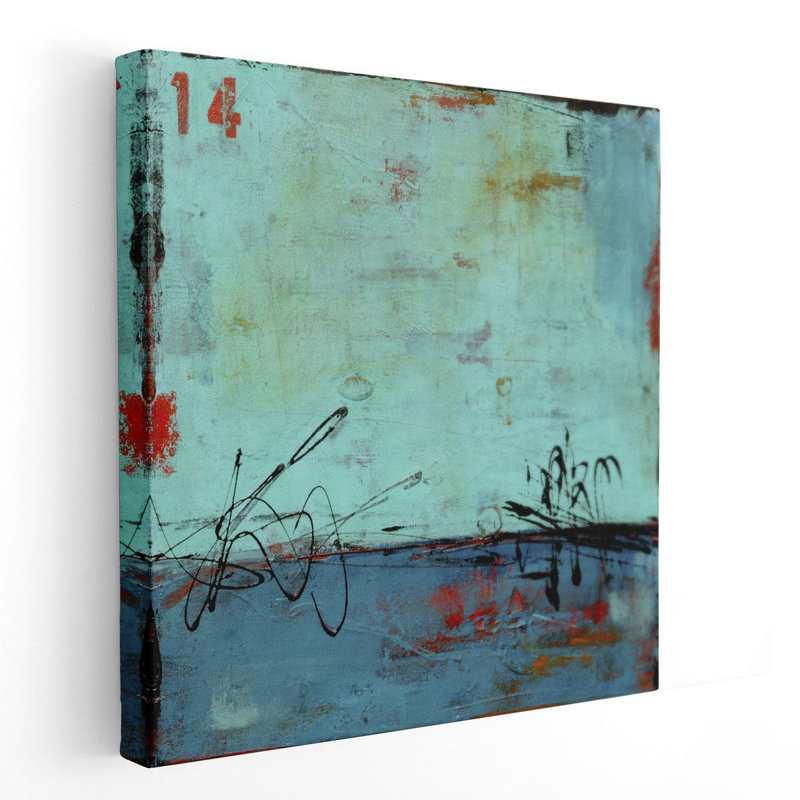 «Blue Bay Marina II», reproduction d'art sur toile, H 12 po x l 12 po