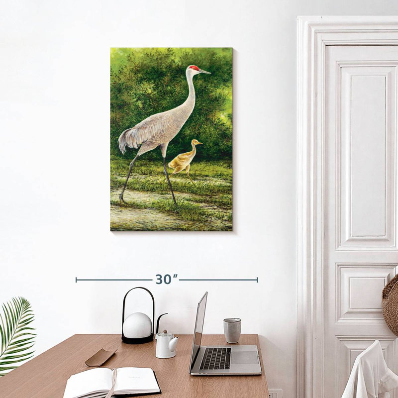 Brampt Strolling Cranes, 30" H x 20" W