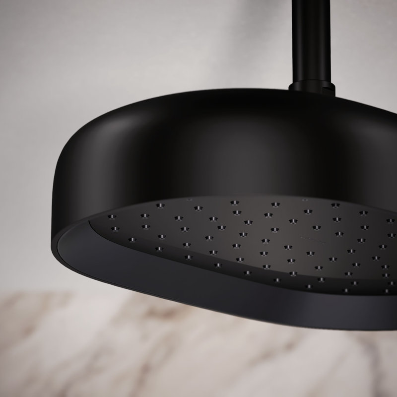 Statement™ 2.5 GPM Oval 12 in. Rainhead with Katalyst Air-Induction Technology, Matte Black