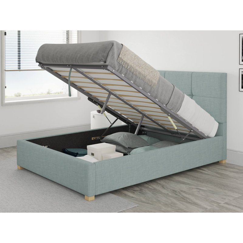 Moyers Upholstered Ottoman Storage Bed, Small Double (4'), Sky
