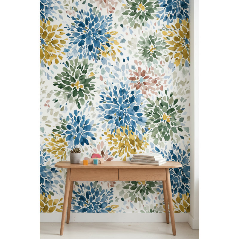 White Background Wallpaper Floral Decorative Mural