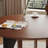 Vintage Black Brown Solid Wood Round Table-229328668