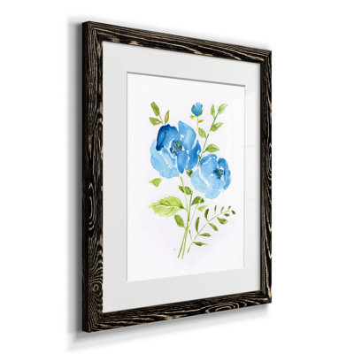 " Blue Morning Bouquet I " Painting Print