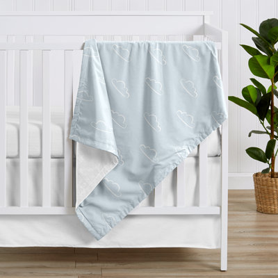 Airplane Red and Blue Polyester Baby Blanket