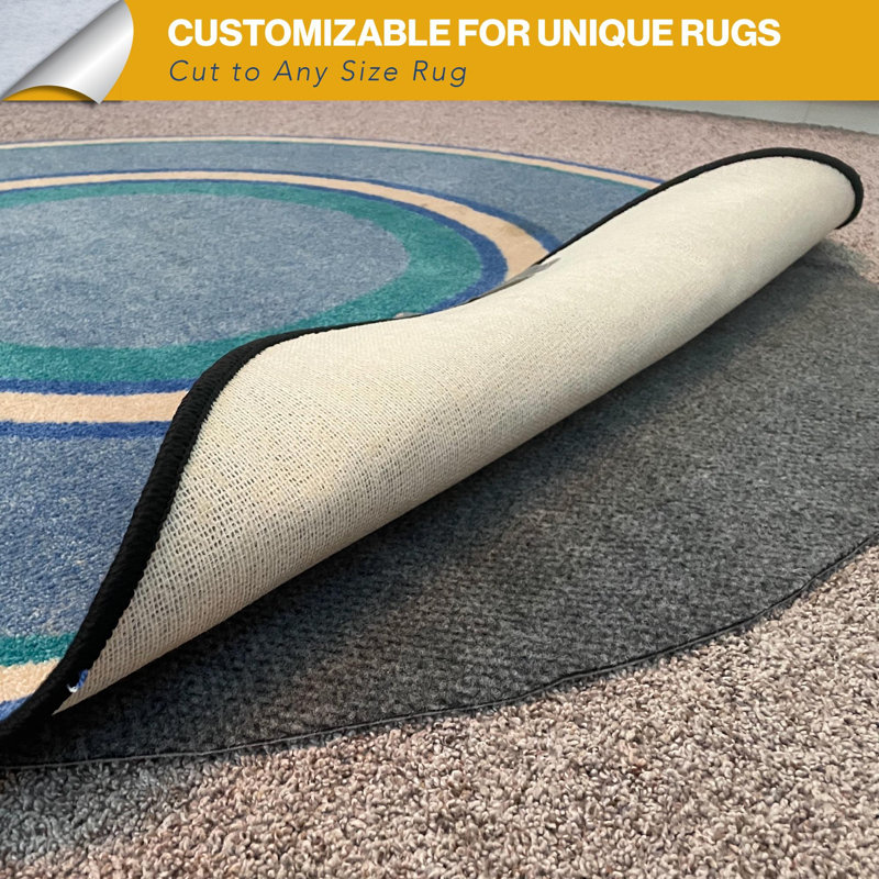 Althrop Dual Surface 0.25'' Thick Rug Pad, Round 10' x 10'