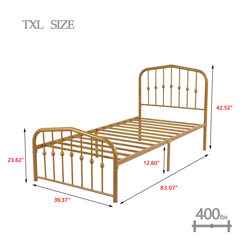 Lit plateforme Aalderk, Or, Simple TG