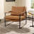 Mirsade 27.09'' W Leather Upholstered Accent Armchair with Removable Backrest-866108819
