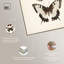 Décoration murale papillon empilable sur toile par Art Remedy, cadre argenté, 24 x 36-623696677-623696683