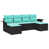 Structure noire / Coussin bleu est en rupture de stock