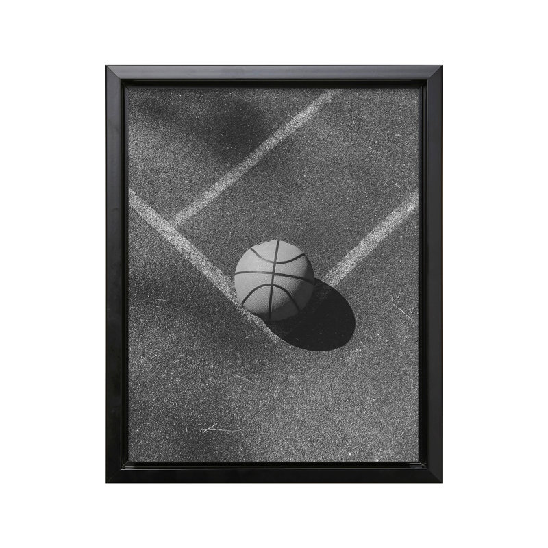 Balle au sol, Black Framed, Canvas, 12"H x 16"W