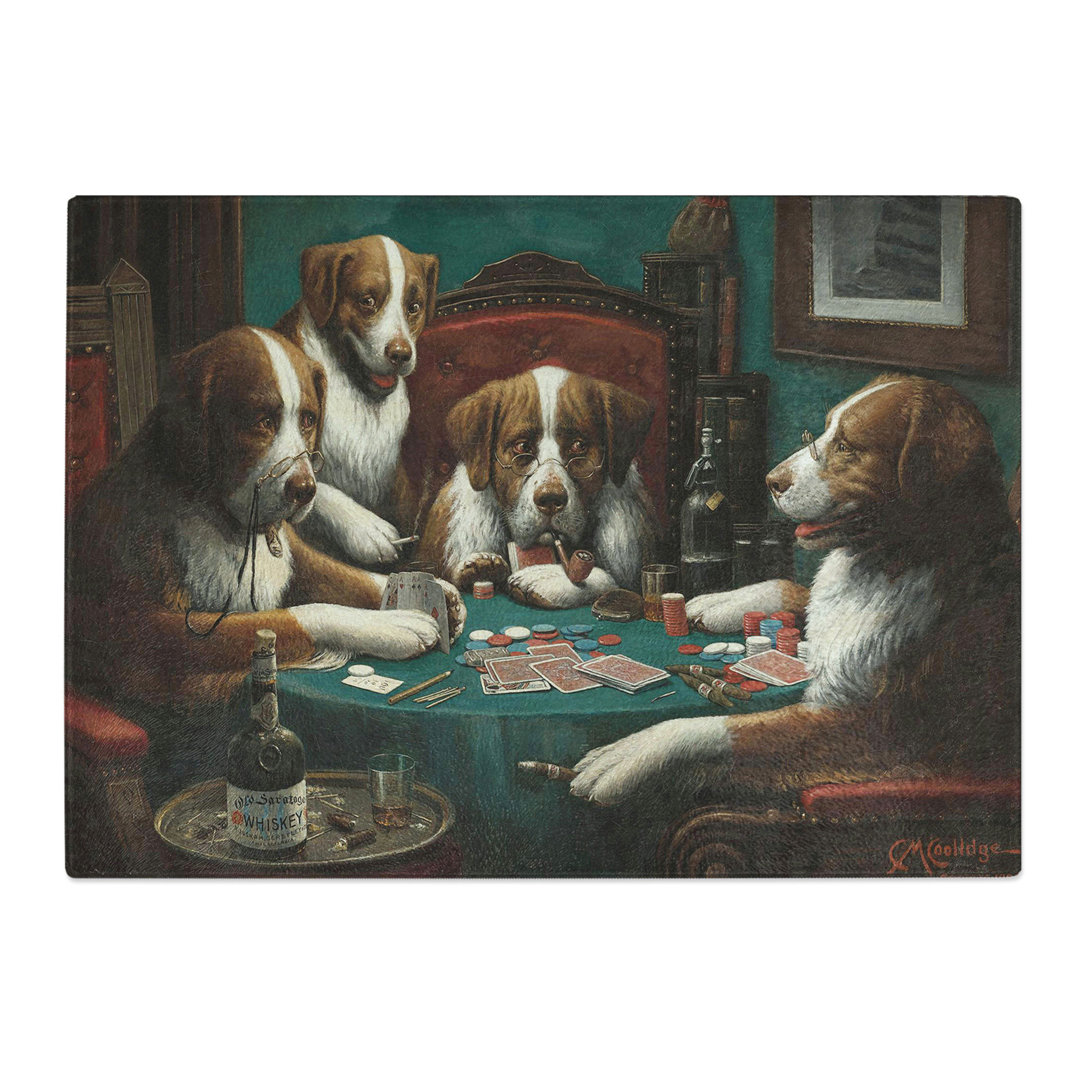 Dogs Playing Poker by Cassius Marcellus Coolidge Chopping Board