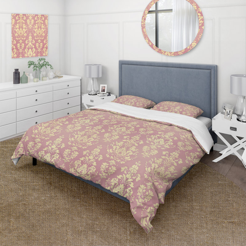 Ensemble de housse de couette Traditional Royal Gold Gold Traditional Damask III