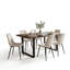 Ensemble de table de salle à manger rectangulaire moderne 71 po avec 6 chaises rembourrées-130174873