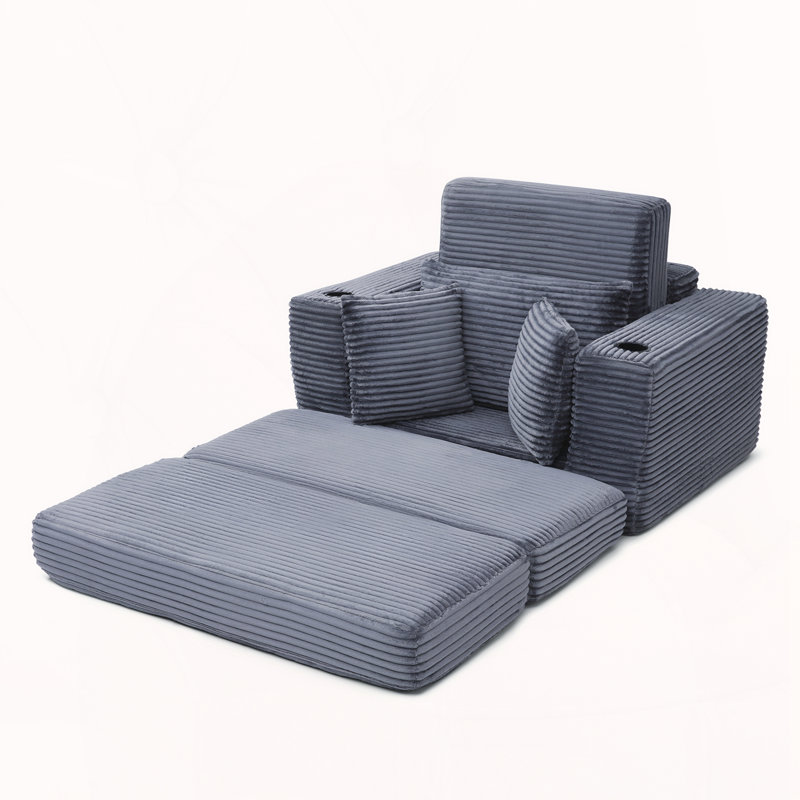 Méridienne de 52,4 po, Gris