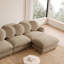 Canapés modernes en chenille, canapé modulable 3 places avec pouf, structure en bois massif-656301141